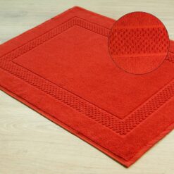 Medvilninis vonios kilimėlis kojoms KALIJA (raudona) 60x90