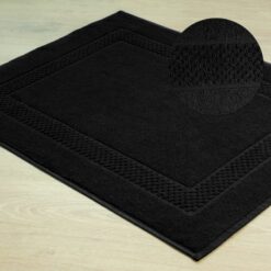 Medvilninis vonios kilimėlis kojoms KALIJA (juoda) 50x70