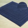 Medvilninis vonios kilimėlis kojoms KALIJA (tamsiai mėlyna) 50x70