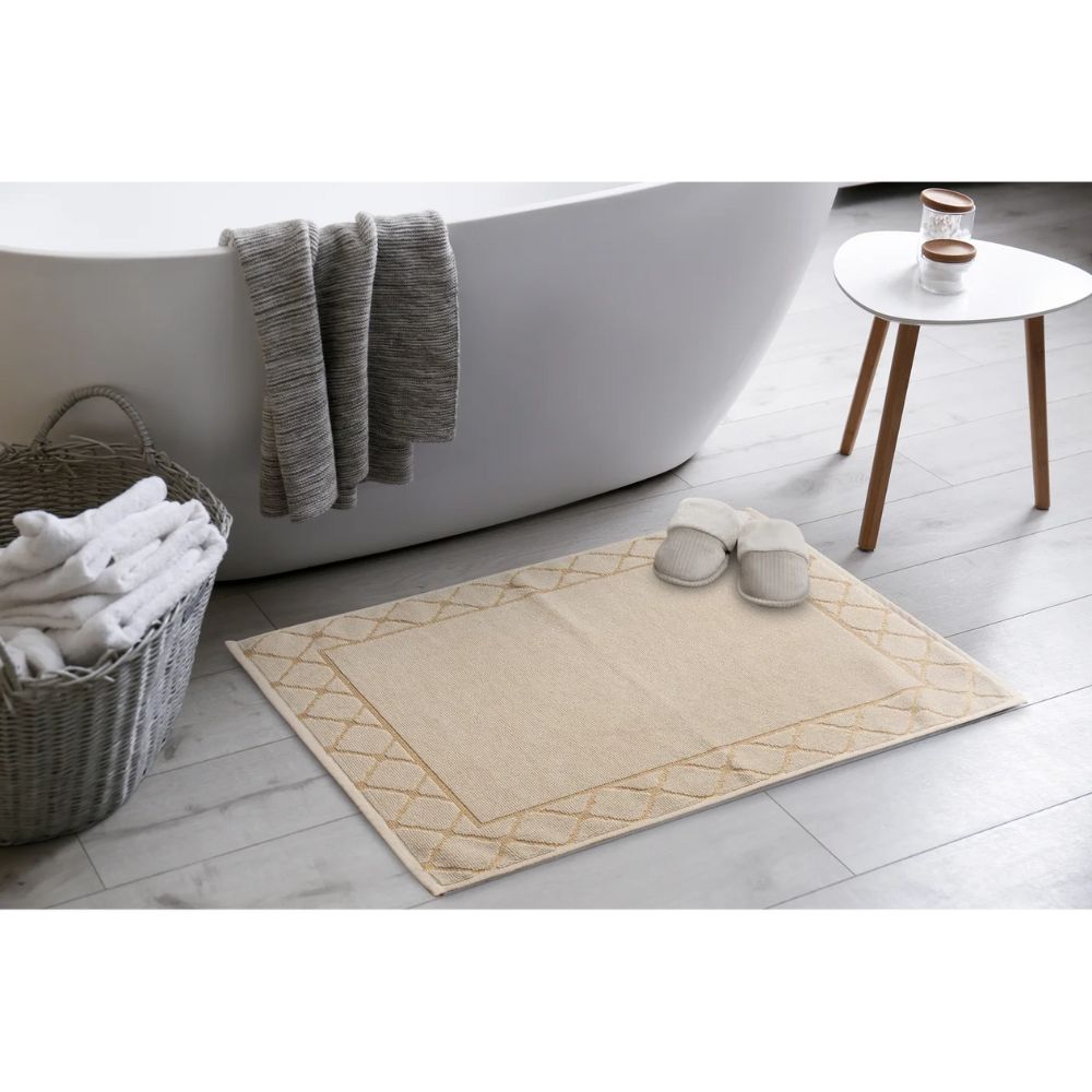 Medvilninis vonios kilimėlis kojoms MARTYNA (smėlio) 50x70