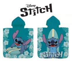 Medvilninis pončo rankšluostis paplūdimiui STITCH