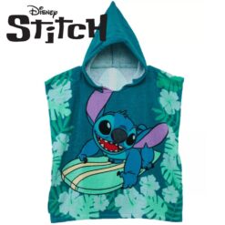 Medvilninis pončo rankšluostis paplūdimiui STITCH