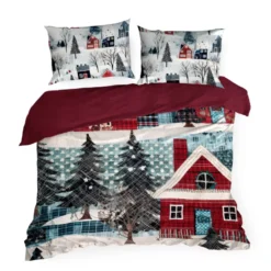 Medvilnės satino patalynė ŽIEMA KALNUOSE