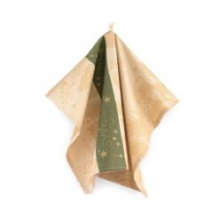 Medvilninis virtuvinis rankšluostukas KALĖDŲ DVASIA (žalia)